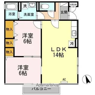 セジュールプランタン A棟【2階】の間取り