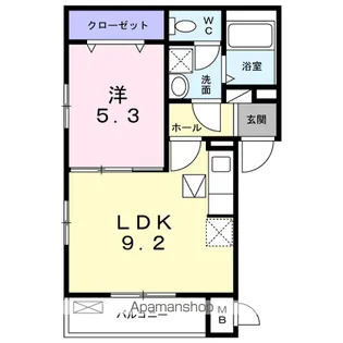 アビテオヴェストカンオン【1階】の間取り