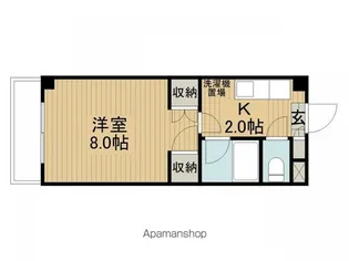ビューロックウェーブB棟【B306号室】の間取り