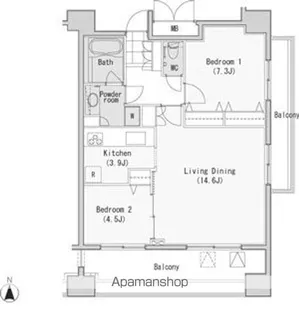 レジディア西麻布【11階】の間取り