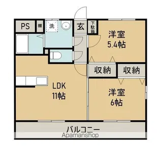 サンパティーク・Ⅰ【2階】の間取り