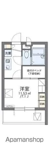 レオパレスハーバーサイドW棟【3階】の間取り