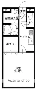 トゥール笛吹【201号室号室】の間取り