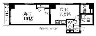 レジデンスカープ今池【9階】の間取り