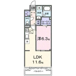 フィオーレ【1階】の間取り