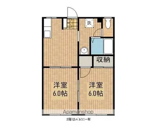 グレンツェⅢ【103号室】の間取り