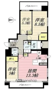 円山ザ・レジデンス【2階】の間取り
