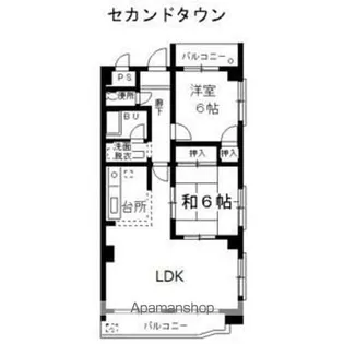 セカンドタウン【3階】の間取り