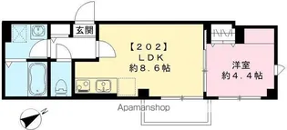 スカラーレ牛込(IOT賃貸)【202号室号室】の間取り