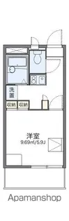 レオパレスFLORAⅡ【104号室】の間取り