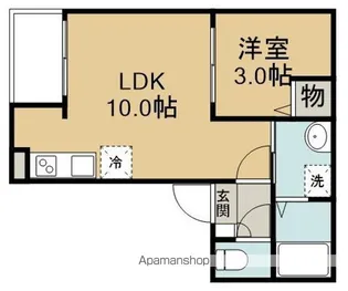 JACK HIGASHIMATSUYAMAMOTOJUKU Ⅰ【3階】の間取り