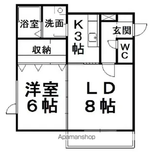 サンセットラピュタ【3階】の間取り