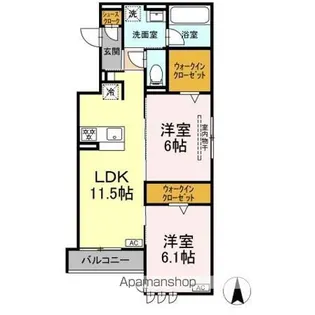 セレスティア田神 WEST【2階】の間取り