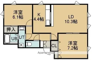 コンフォース・桜(コンフォースサクラ)【201号室】の間取り
