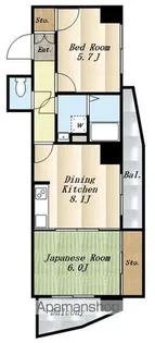東京都武蔵野市中町2丁目【マンション】の間取り
