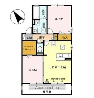 ローズコート 和田 A【1階】の間取り