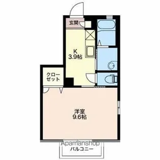 ディアス内川 D・E棟【E201号室】の間取り