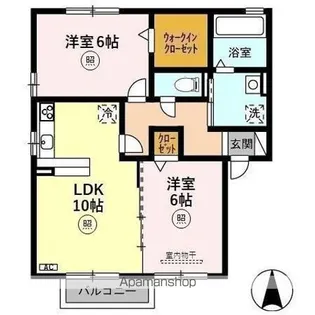 プラム F棟【2階】の間取り