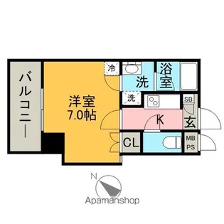 エンクレスト白金【10階】の間取り