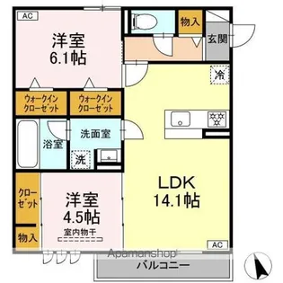 TORISIA加納南陽【2階】の間取り