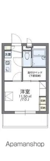 レオパレスロワジール【3階】の間取り