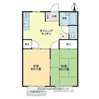 2DKの間取り画像