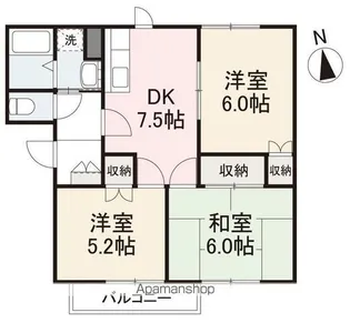 シャルマンドミール【2階】の間取り