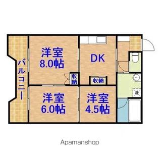 ロータリーパレス辰巳台【5階】の間取り