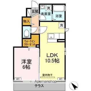 レセンテスパシオ B【101号室】の間取り