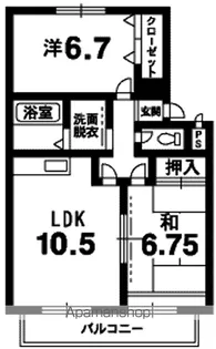 エクセレント弥生【2階】の間取り