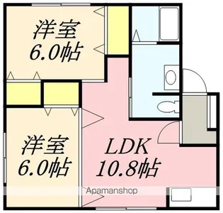 G.S WATANABE(ジーエスワタナベ)【102号室】の間取り