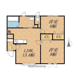 ハウスアバンセA棟【1階】の間取り