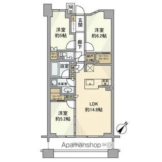 オーベル志村城山【5階】の間取り