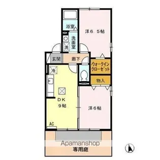 メルベーユ翔【1階】の間取り
