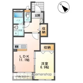 ボン・リヴィエール【1階】の間取り