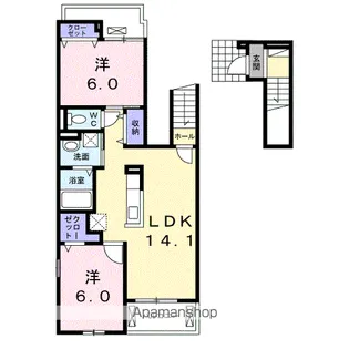 キャッスルバレー加須【2階】の間取り