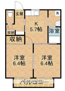 セントラルビラA【202号室】の間取り