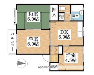 ネオアージュ橋爪【1階】の間取り