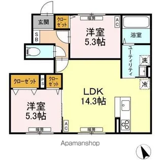 FIRST SKY I【1階】の間取り