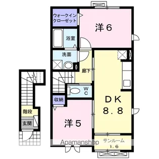 エリクシール 68【2階】の間取り