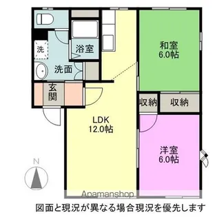 フレグランスK【B102号室】の間取り
