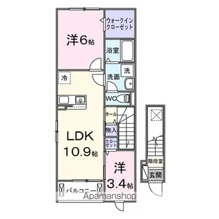 M・シャルマンローズG【2階】の間取り