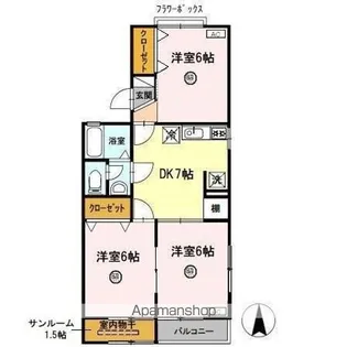 レジデンスT・H Ⅱ号館【2階】の間取り