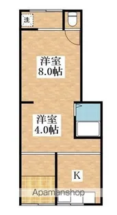 河内天美南アパート【1階】の間取り