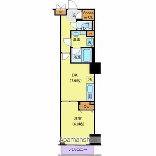ロイジェントパークス千葉中央【12階】の間取り