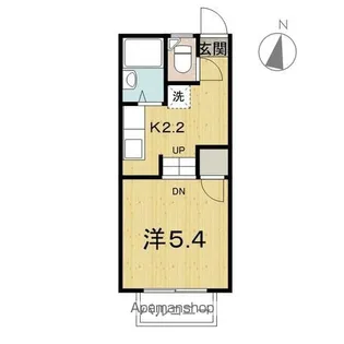 コーポセゾンさつき東仙台【105号室】の間取り
