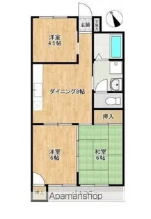 メロディハイム周船寺【1階】の間取り