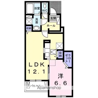 レクタ加須【1階】の間取り