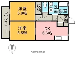 シャーメゾンMB庄内【1階】の間取り