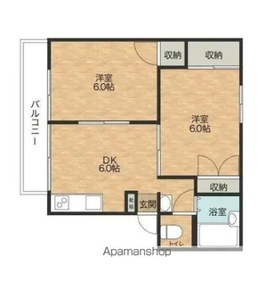 ドミエール高松【1階】の間取り